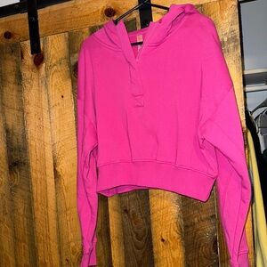 Mono B Fuchsia Cropped Hoodie